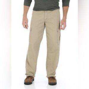 Wrangler Ripstop Cargo Pant Khaki Beige Workwear Carpenter Sz 38x32